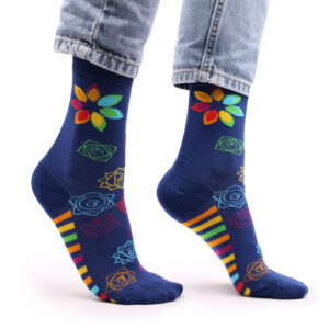 Hop Hare Bamboo Socks (36-40) - Rainbow Chakra  (BamS-19F)