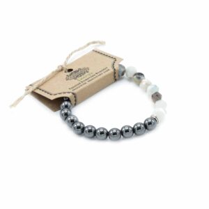 Faceted Gemstone Bracelet - Magnetic Mountain Jade  (FGemB-05)