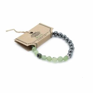 Faceted Gemstone Bracelet - Magnetic Jade  (FGemB-08)