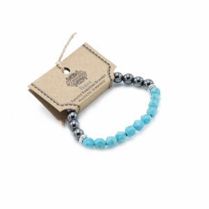 Faceted Gemstone Bracelet - Magnetic Turquoise (FGemB-09)