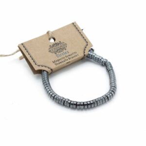 Magnetic Hematite Shamballa Bracelet -  Circles  (MHSB-07)