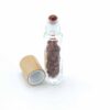 Gemstone Essential Oil Roller Bottle - Red Jasper  - Wooden Cap + Gemstone Roller Tip for 5ml Bottle - Red Jasper  (CGRB-01)