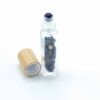 Gemstone Essential Oil Roller Bottle - Sodalite  - Wooden Cap + Gemstone Roller Tip for 5ml Bottle - Sodalite  (CGRB-02)
