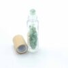 Gemstone Essential Oil Roller Bottle - Aventurine - Wooden Cap + Gemstone Roller Tip for 5ml Bottle - Aventurine  (CGRB-04)