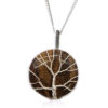 Tree of Life Gemstone Necklace - Tiger Eye  (IGJ-02)