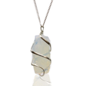 Cascade Wrapped Necklace - Rough Opalite  (IGJ-15)