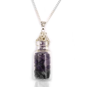 Bottled Gemstones Necklace - Amethyst  (IGJ-18)