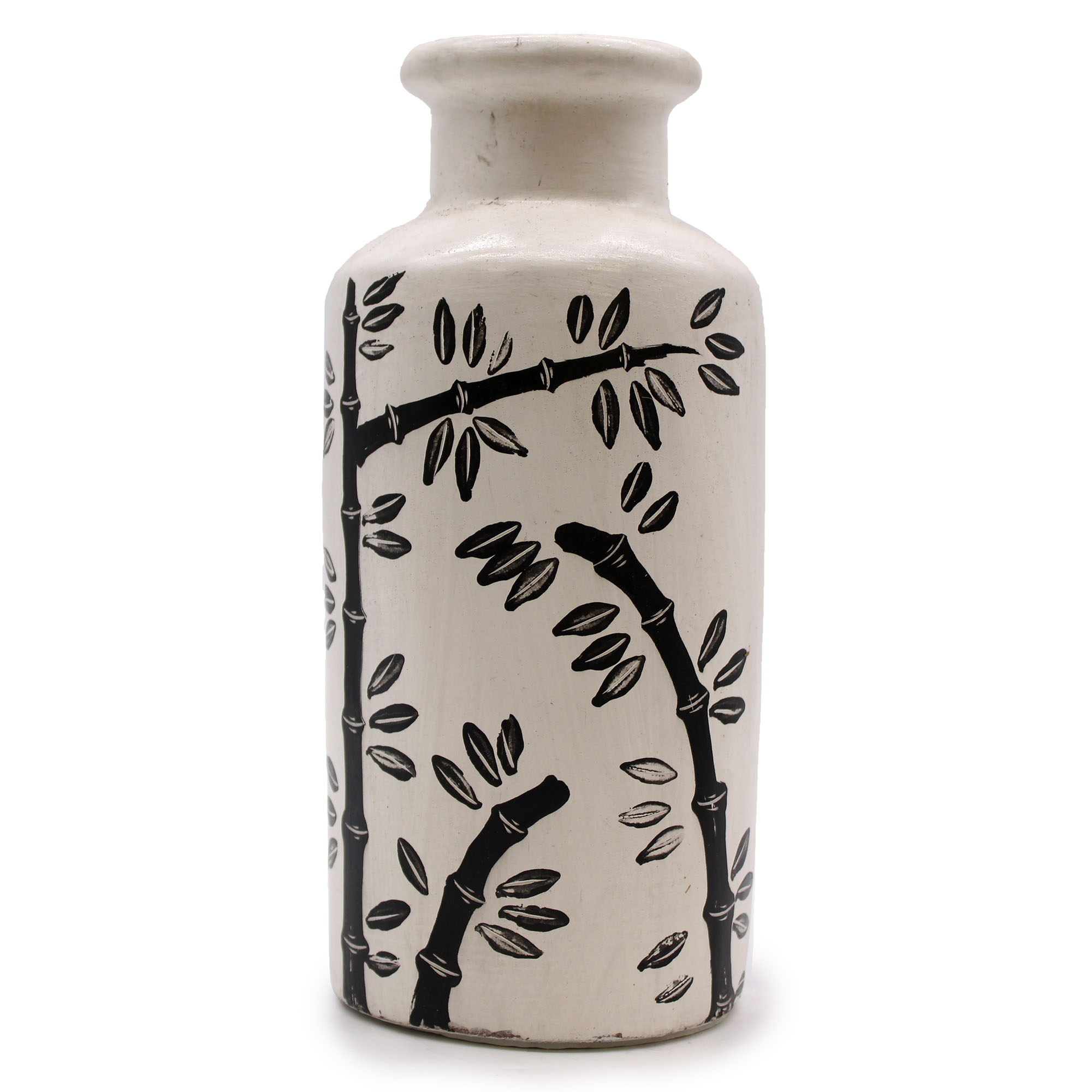Bamboo Motif Straight Vase - Natural  (BCV-06)