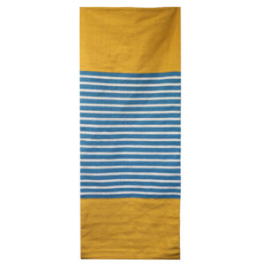 Indian Cotton Rug - 70x170cm - Yellow/ Blue  (ICR-05)