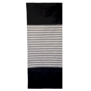 Indian Cotton Rug - 70x170cm - Black / Grey  (ICR-03)