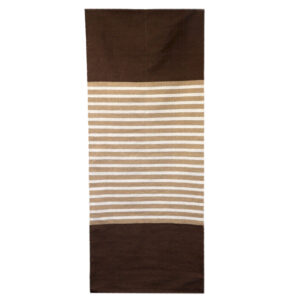 Indian Cotton Rug - 70x170cm - Dark Brown / Beige  (ICR-02)