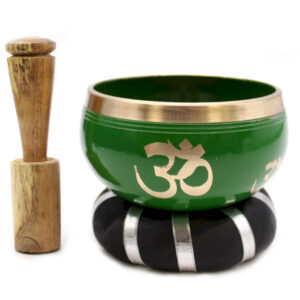 Tree of Life Singing Bowl Set- Green 10.7cm  (TIB-90)