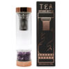Crystal Glass Tea Infuser Bottle - Rose Gold - Amethyst  (CGTIB-01)