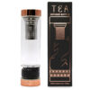 Crystal Glass Tea Infuser Bottle - Rose Gold - Onyx  (CGTIB-05)