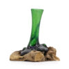 Recycled Beer Bottles - Flower Vase on Wood  (RBB-06)