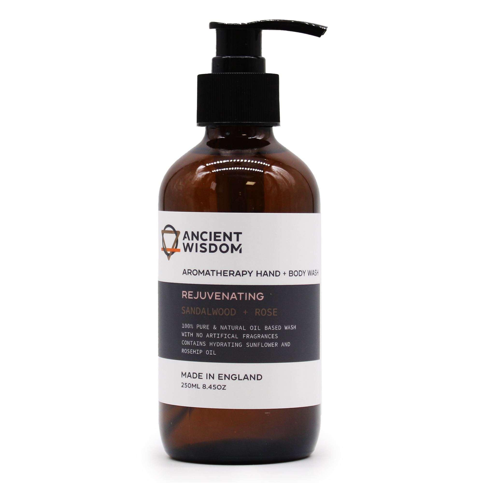 Sandalwood & Rose Hand & Body Wash 250ml  (AHBW-03)