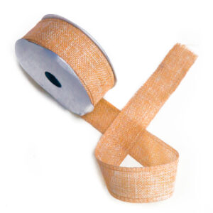 Natural Texture Ribbon 38mm x 20m - Vintage Orange  (NTRib-09)