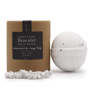White Jasper Gem Bracelet Bath Bomb  (GBBB-01)