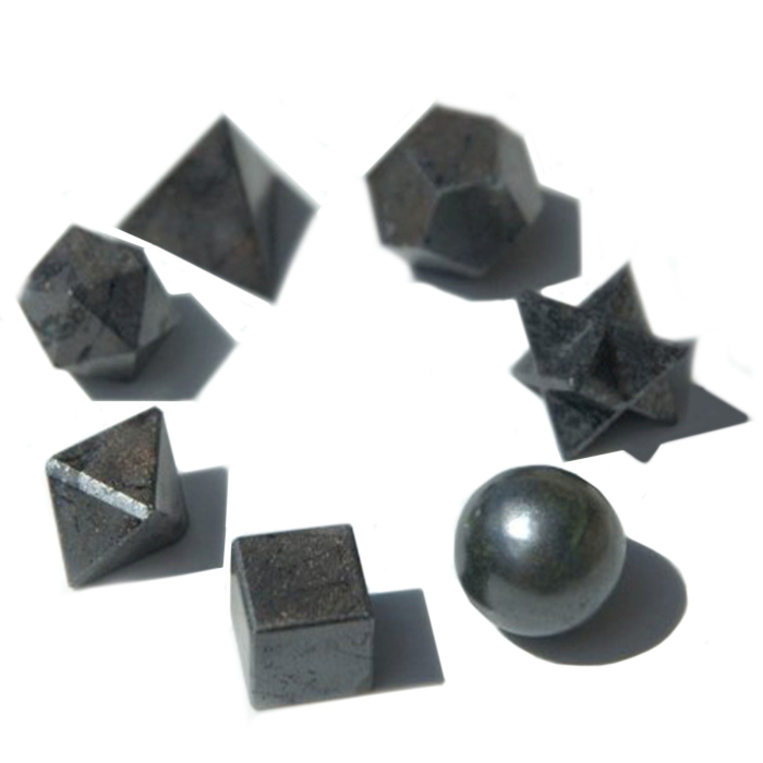 Geometric Seven Piece Black Agate Set  (EPS-06)