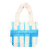 Natural Tye-Dye Cotton Bag (8oz) - 38x42x12cm - Sky Blue Blocks - Natural Handle  (NTDB-03)