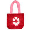 Natural Tye-Dye Cotton Bag (8oz) - 38x42x12cm - Maroon Flower - Pink Handle  (NTDB-04)