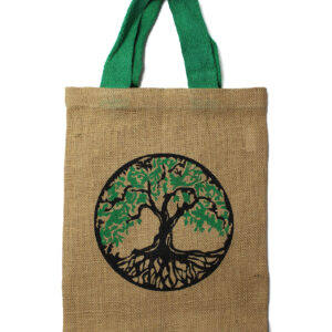 Jute Tote Bag - Mystic designs - Tree of Life  (JSB-02a)