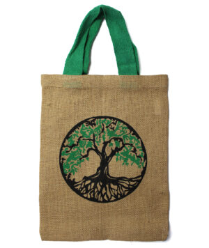 Jute Tote Bag - Mystic designs - Tree of Life  (JSB-02a)