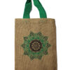Jute Tote Bag - Mystic designs - Mandala Rose  (JSB-02c)