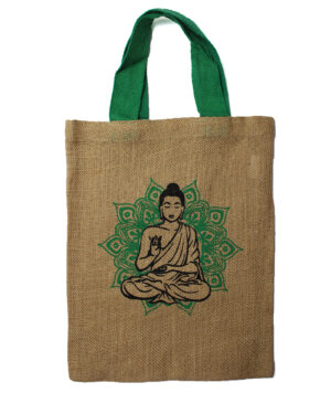 Jute Tote Bag - Mystic designs - Buddha  (JSB-02d)
