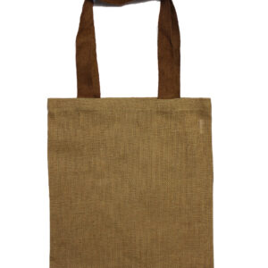 Large Jute Tote Bag - Brown Colour Handle  (JSB-03a)