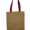 Large Jute Tote Bag - Red Colour Handle  (JSB-03c)