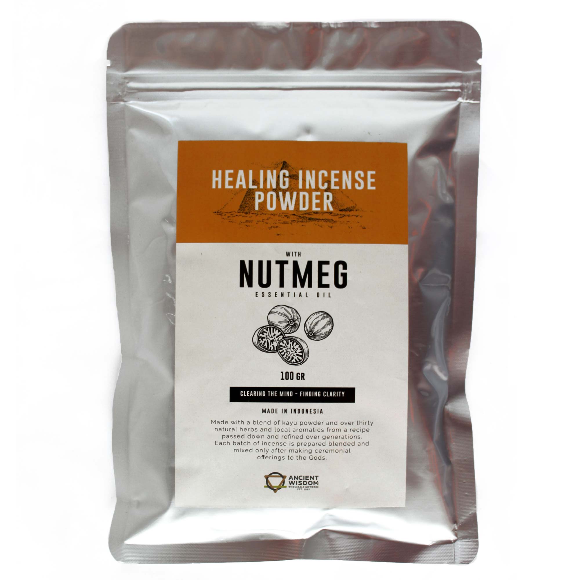 Healing Incense Powder - Nutmeg 100gm  (HIP-07)