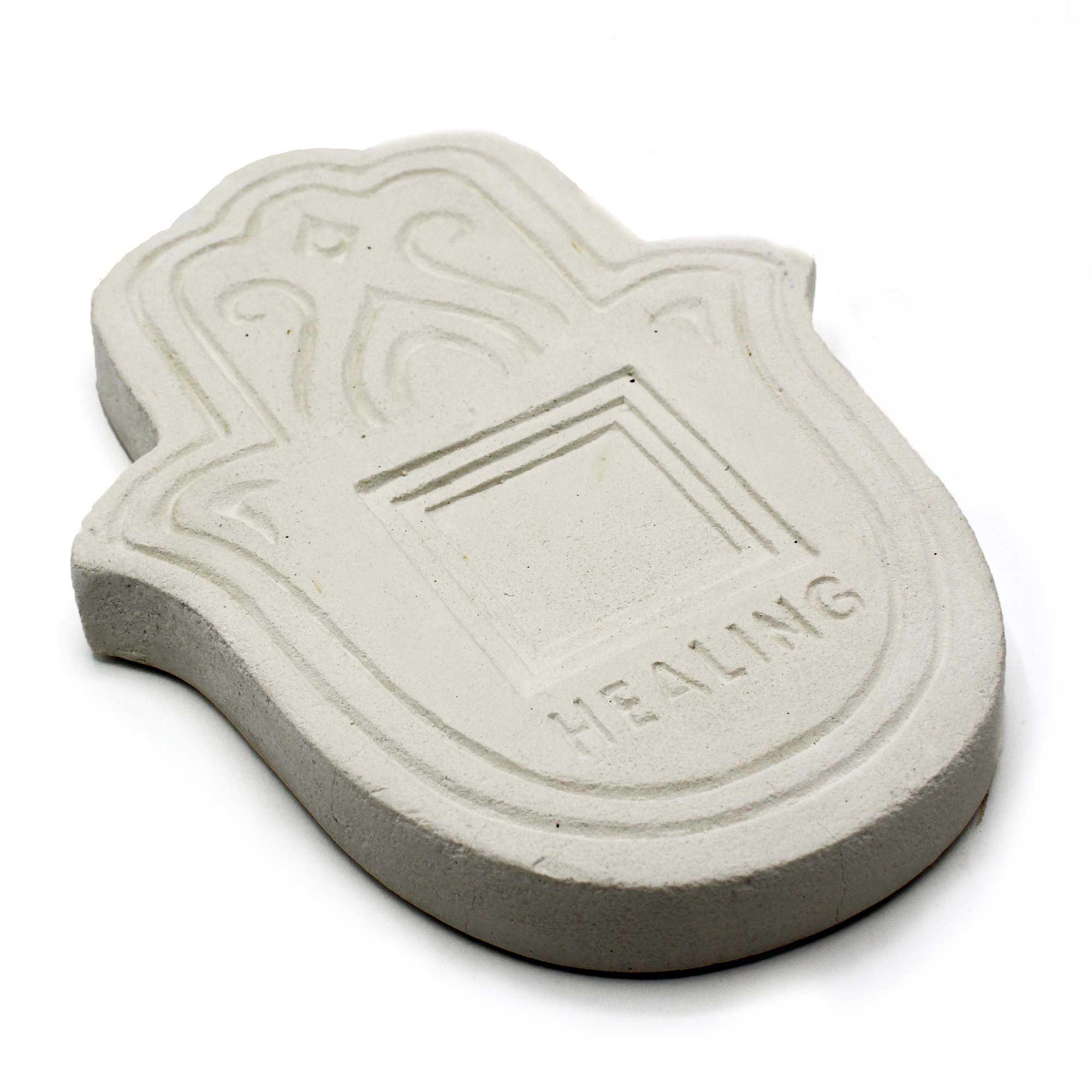 Healling Incense Plate - White Stone  (HIPP-01)