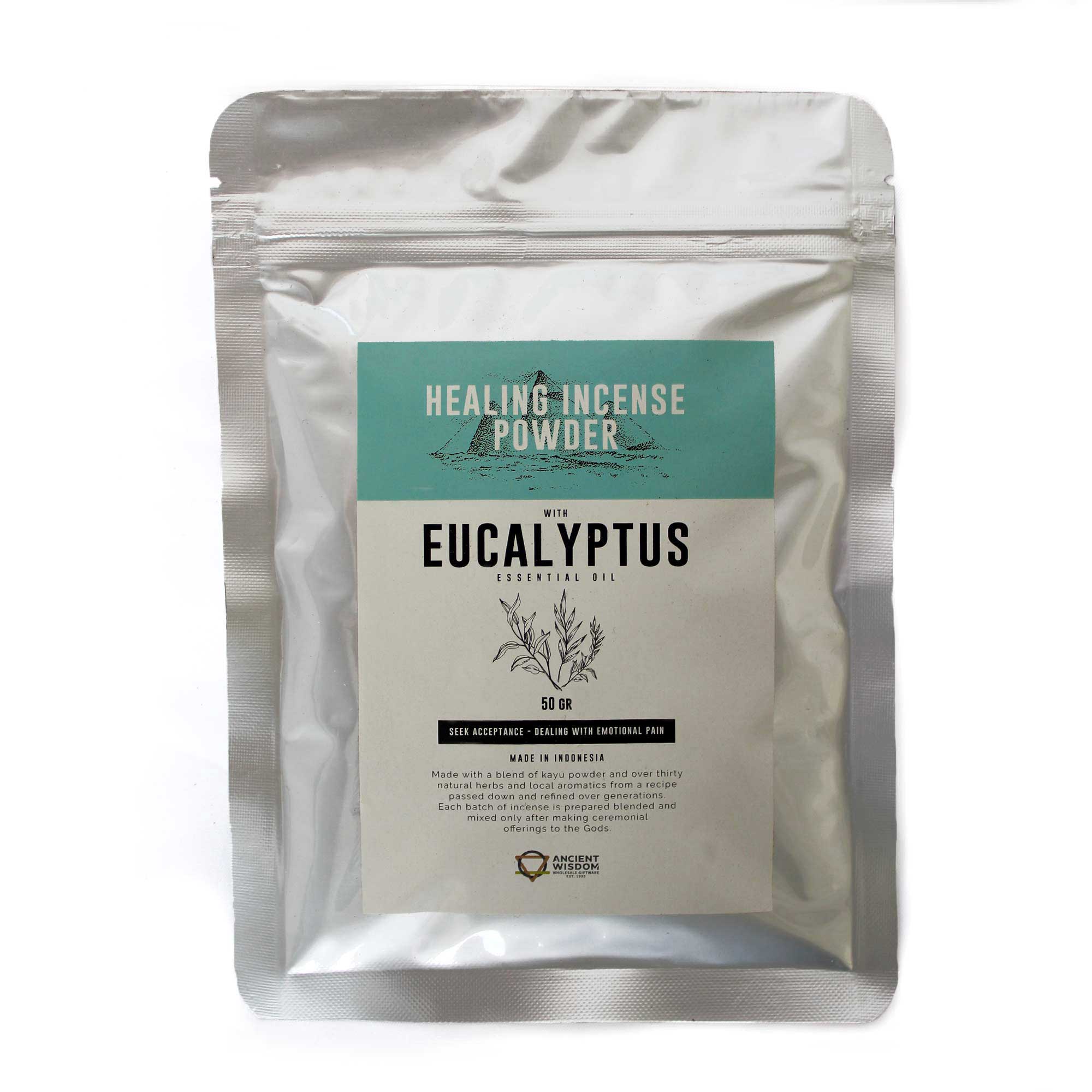 Healing Incense Powder - Eucalyptus 50gm  (HIP-02)