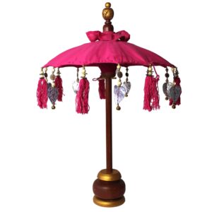 Bali Home Decor Parasol - Cotton - Pink- 40cm  (BPAR-07)