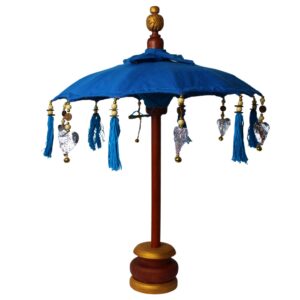 Bali Home Decor Parasol - Cotton - Turquoise- 40cm  (BPAR-09)