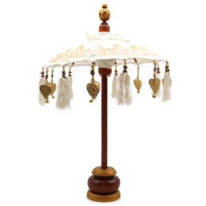Bali Home Decor Parasol - Canvas - Gold Decor- 40cm  (BPAR-11)