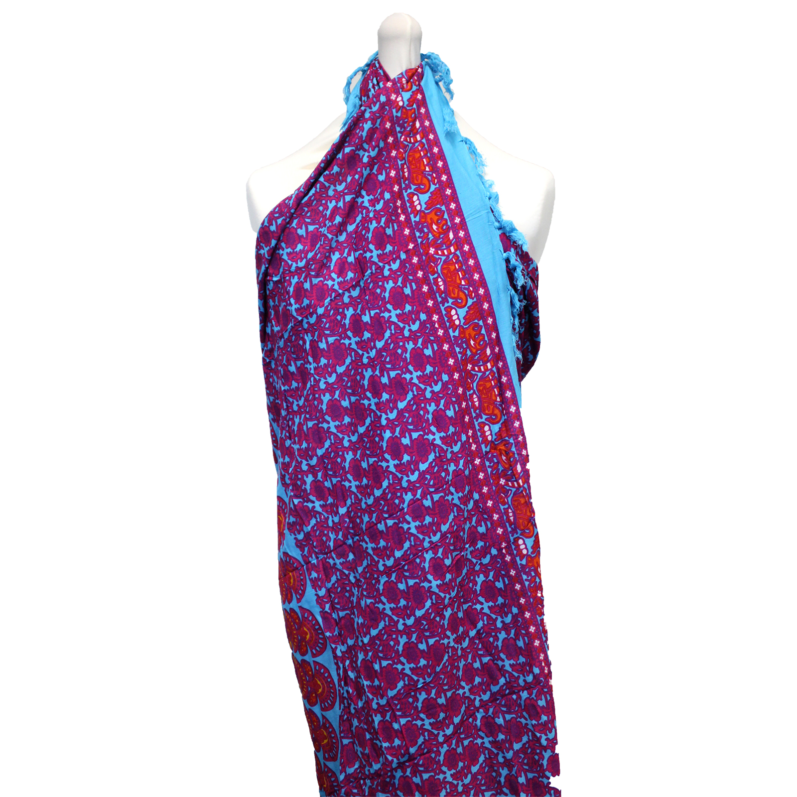Teal Purple Mandela Sarong (MANT-05)