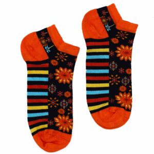 S/M Hop Hare Bamboo Socks Low (36-40) - Mandala Flowers  (BamSL-04F)