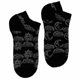 S/M Hop Hare Bamboo Socks Low (36-40) - Day and Night  (BamSL-19F)