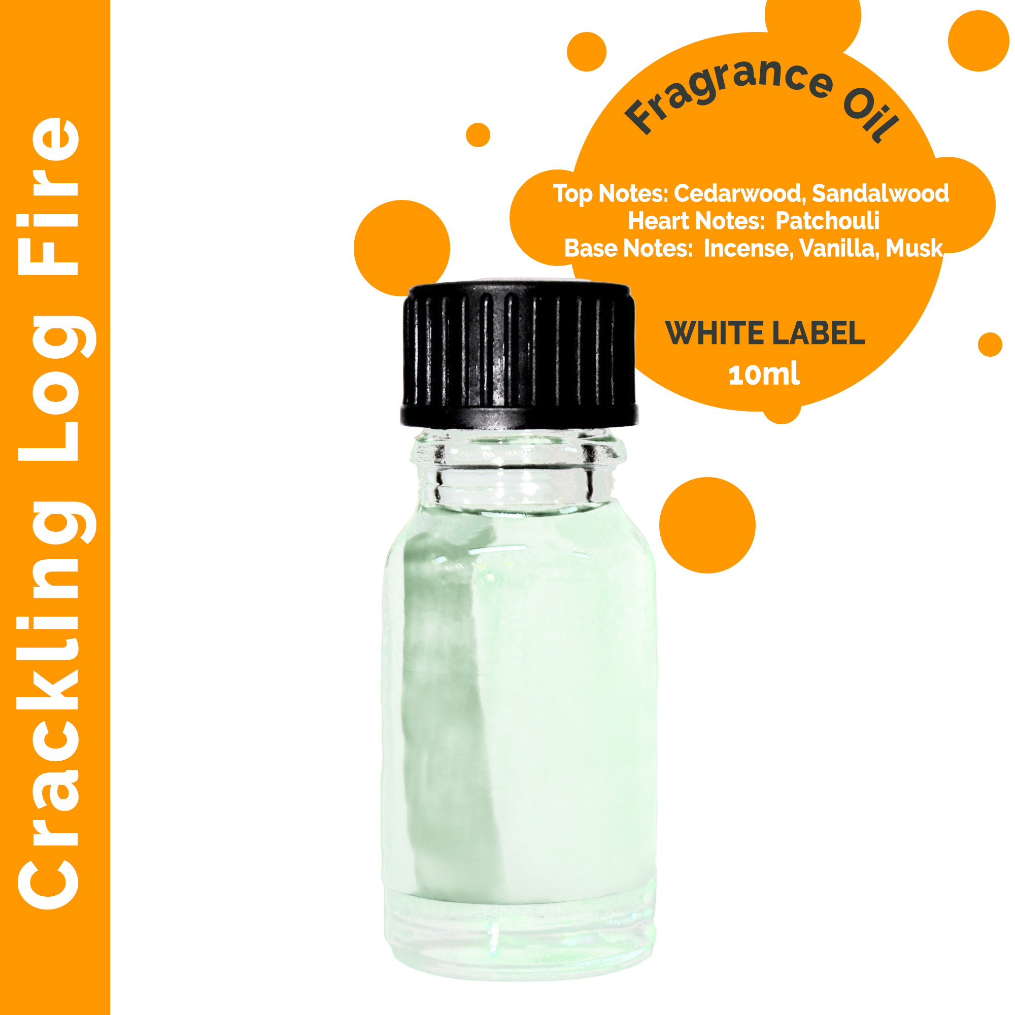 Crackling Log Fire Fragrance Oil 10ml - White Label (ULFO-105)