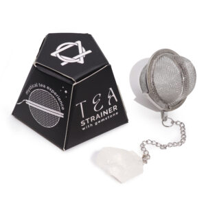 Raw Crystal Gemstone Tea Strainer - Rock Quartz  (CGTS-02)