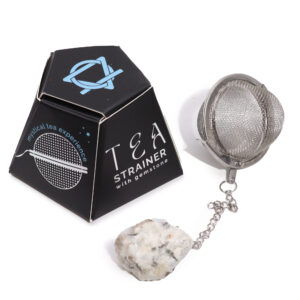Raw Crystal Gemstone Tea Strainer - Rainbow Moonstone  (CGTS-08)
