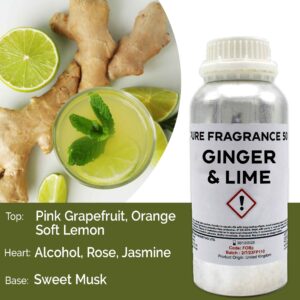 Ginger & Lime Pure Fragrance Oil - 500ml  (FOBP-160)