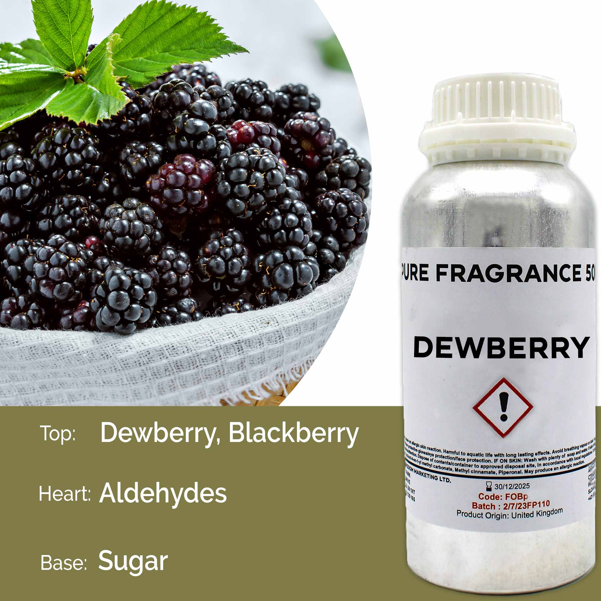 Dewberry Pure Fragrance Oil - 500ml (FOBp-31)