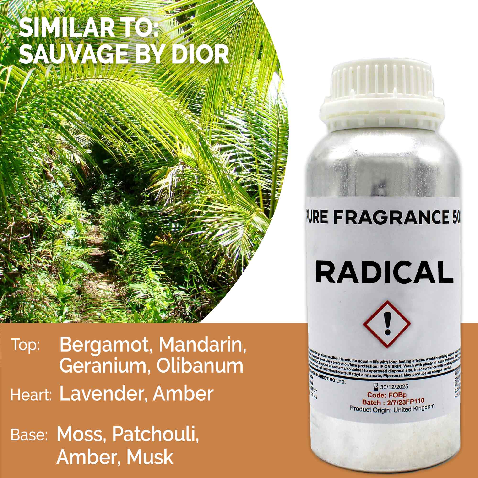 Radical Pure Fragrance Oil - 500ml  (FOBP-226)