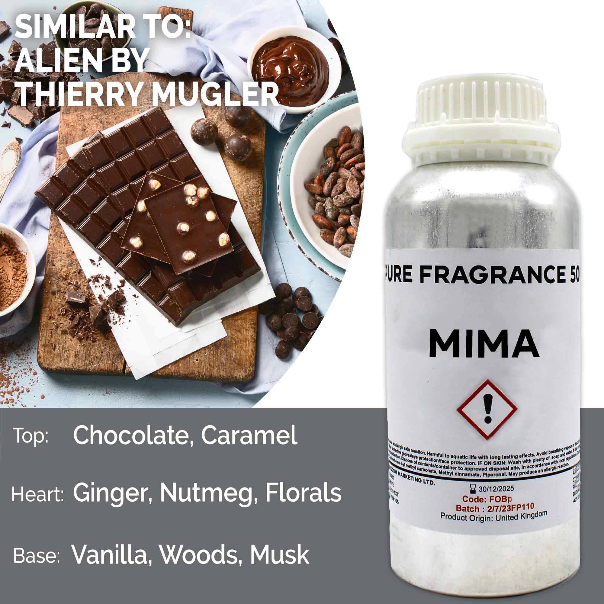 Mima Pure Fragrance Oil - 500ml  (FOBP-181)