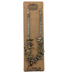 Longstone Gem Necklace - Dalmatian Stone  (LSNK-03)