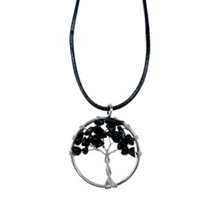 Tree of Life Pendant - Black Agate (TOLP-10)