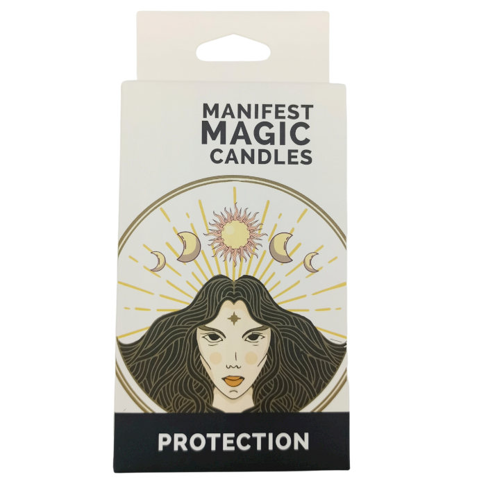 Manifest Magic Candles (pack of 12) - Ivory - Protection (MMC-09)